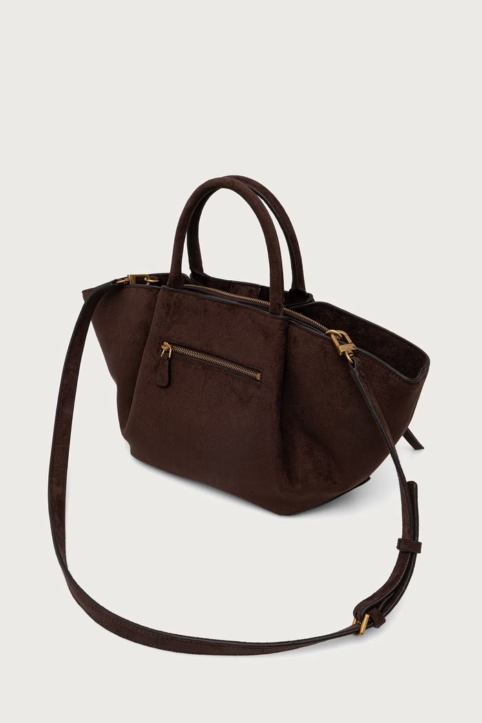 Αξεσουάρ Guess Tote γυναικεία από απομίμιση σουέτ ALLEGRA HWSG22.37060 καφέ