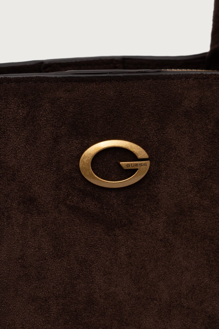 Tote γυναικεία από απομίμιση σουέτ ALLEGRA Guess HWSG22.37060 καφέ