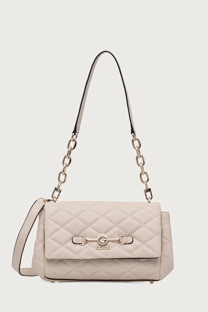 Guess torebka crossbody damska z imitacji skóry FRANCES beżowy HWQG22.41190