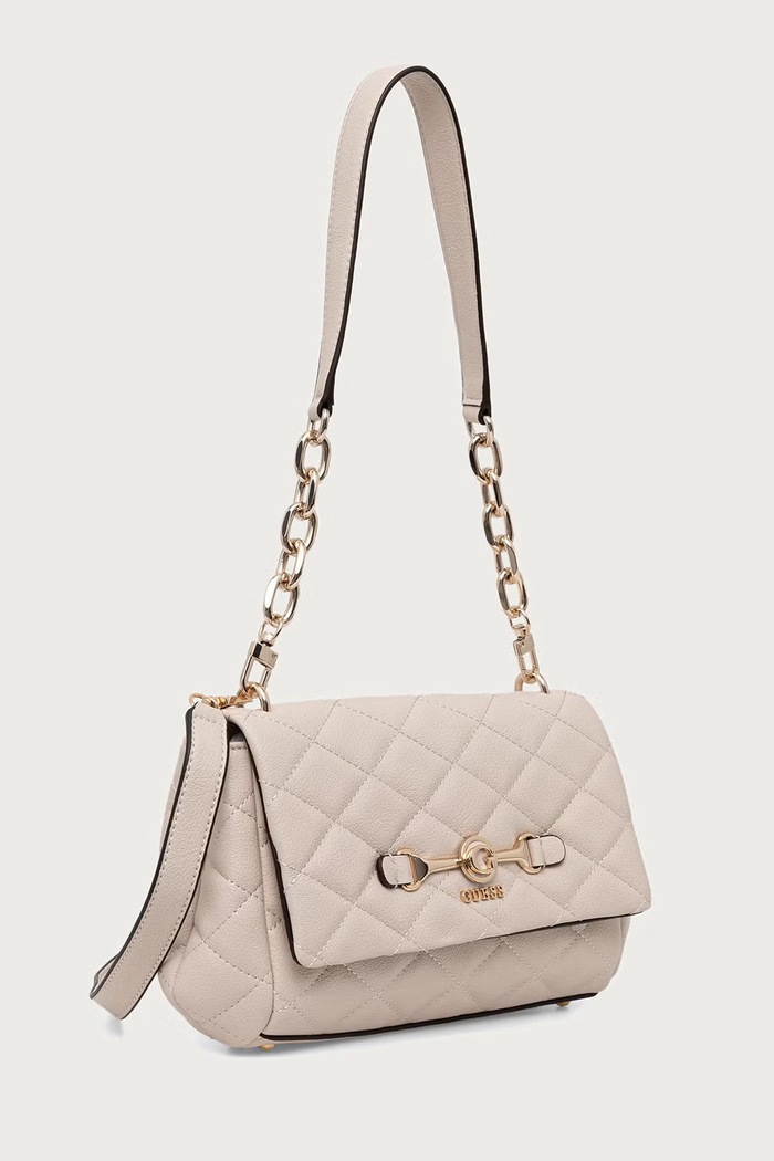 Guess torebka crossbody damska z imitacji skóry FRANCES HWQG22.41190 beżowy AW26
