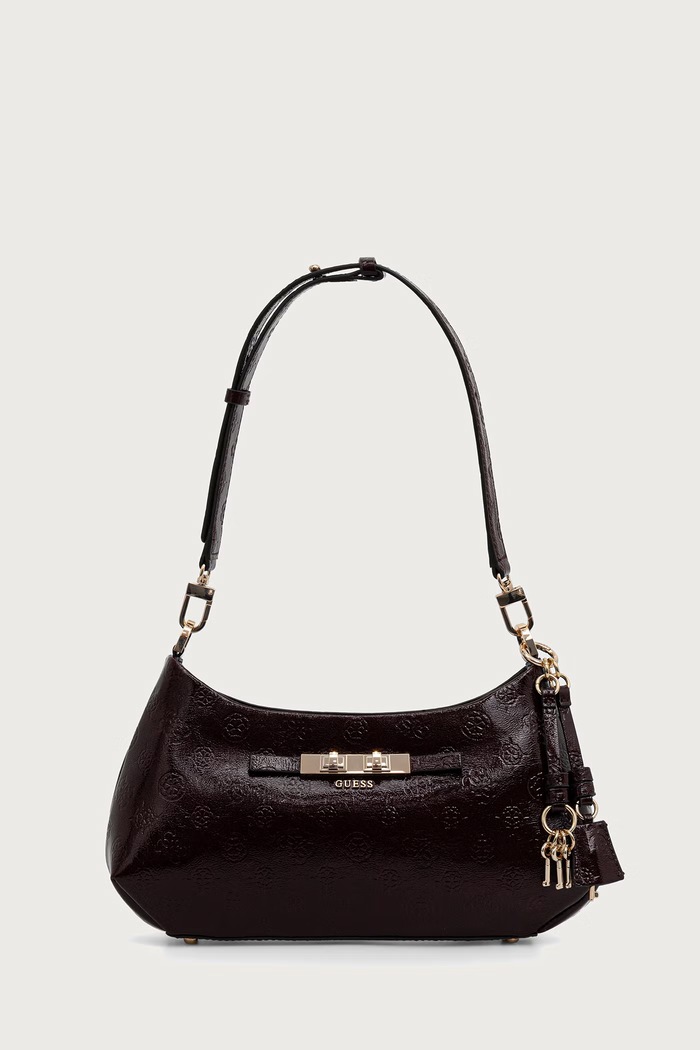 Guess torebka hobo damska z imitacji skóry CARMELLA bordowy HWPT22.25180