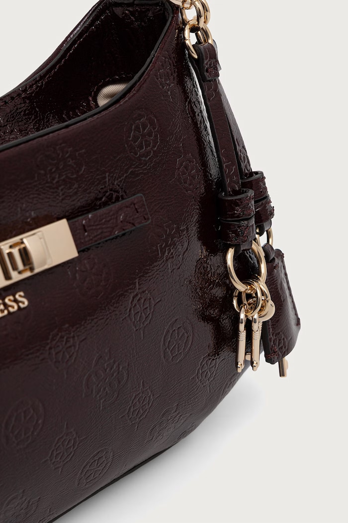 Guess torebka hobo damska z imitacji skóry CARMELLA bordowy HWPT22.25180