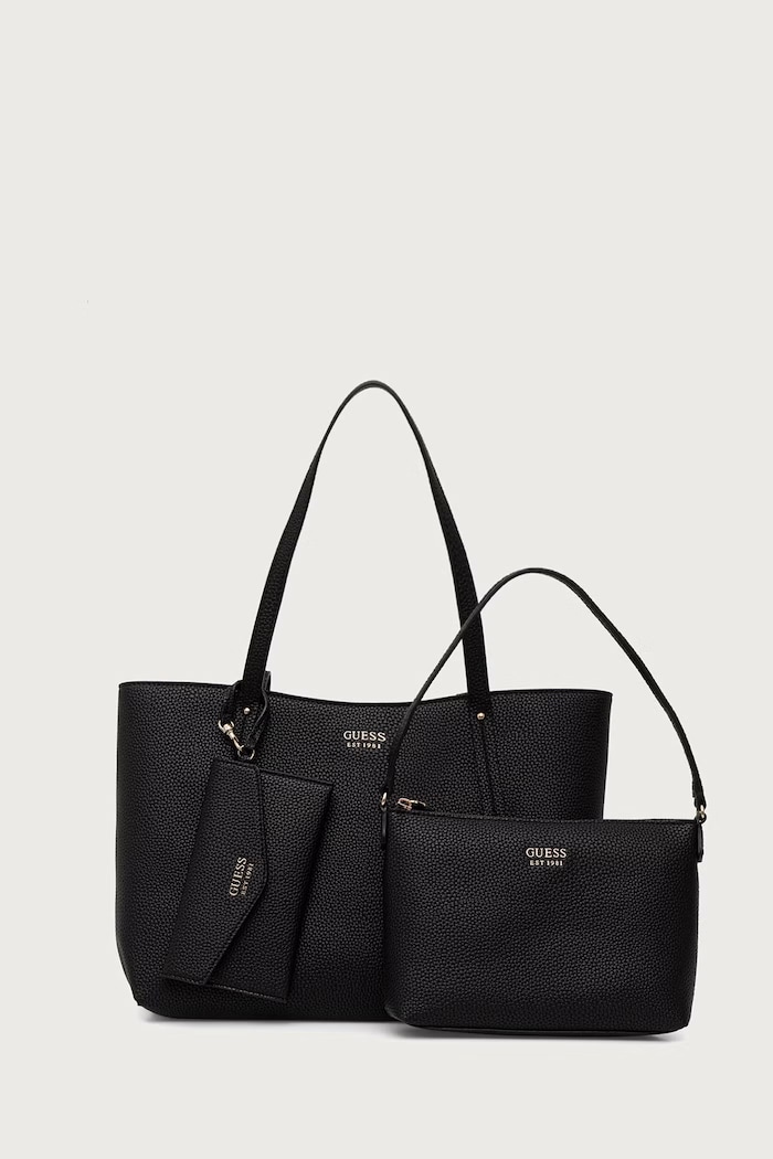 Guess Torebka shopper damska z imitacji skóry BRENTON czarny HWPG96.48240