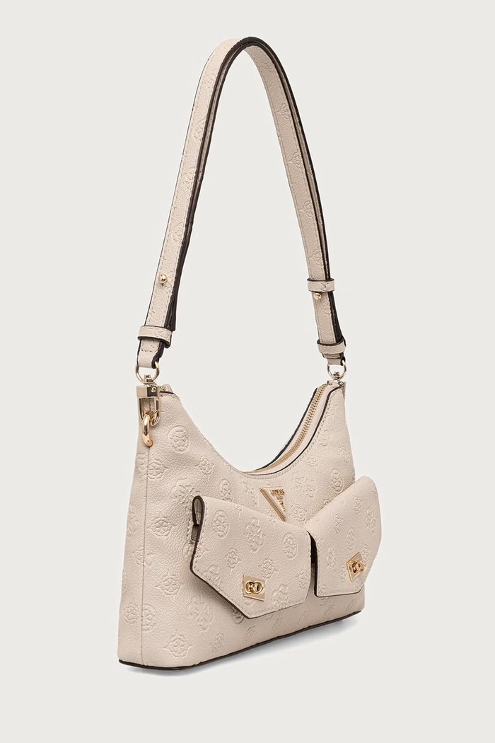 Guess torebka hobo damska z imitacji skóry BLAKE HWPD22.22180 beżowy AW26