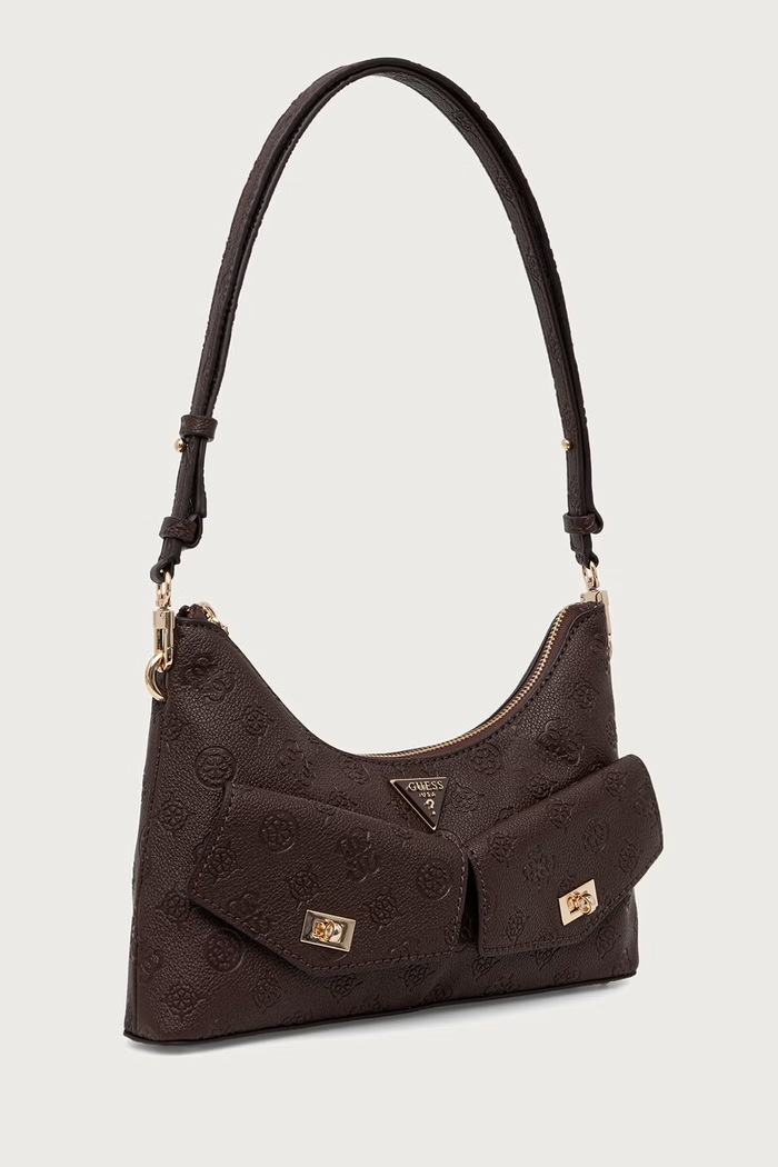 Akcesoria Guess torebka hobo damska z imitacji skóry BLAKE HWPD22.22180 brązowy