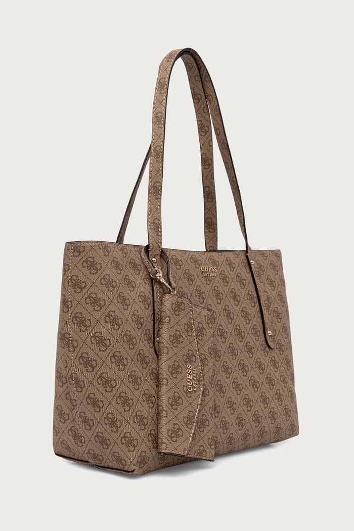 Guess torebka shopper damska z imitacji skóry BRENTON HWLG96.48240 beżowy AW26
