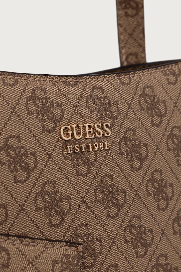 Guess torebka shopper damska z imitacji skóry BRENTON HWLG96.48240 beżowy
