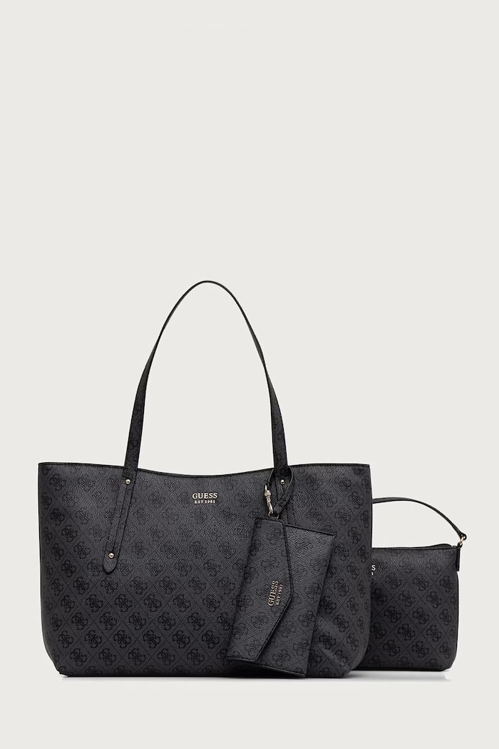 Guess torebka shopper damska z imitacji skóry BRENTON szary HWLG96.48240