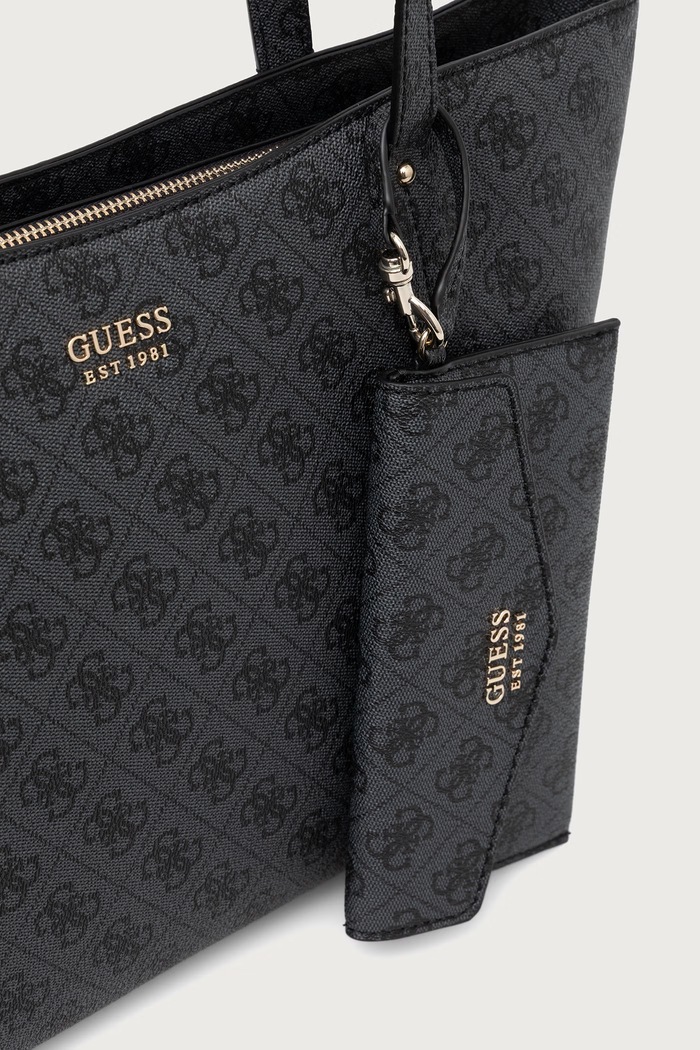 Guess torebka shopper damska z imitacji skóry BRENTON szary HWLG96.48240