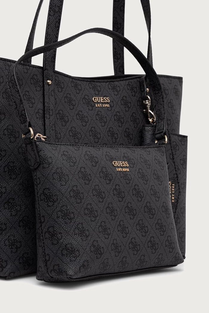 Guess torebka shopper damska z imitacji skóry BRENTON HWLG96.48240 szary