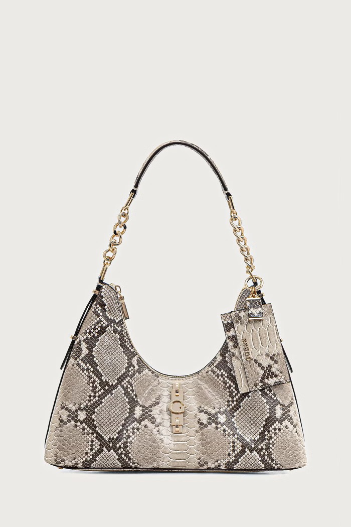 Guess Torebka hobo damska z imitacji skóry YVONNE beżowy HWKG23.29010