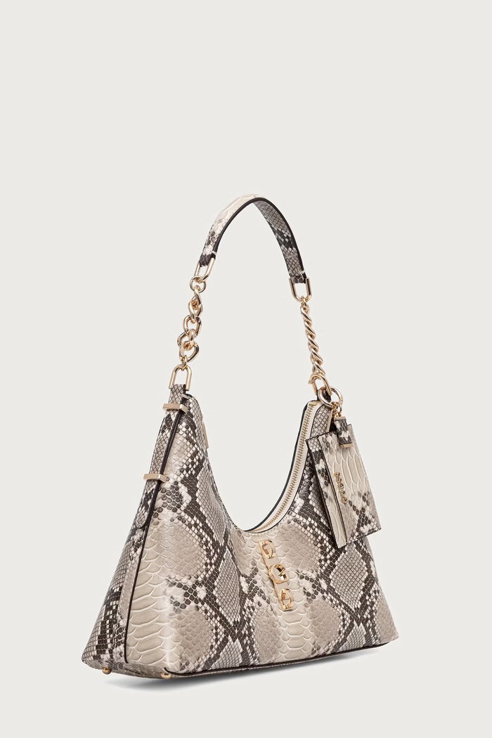 Guess Torebka hobo damska z imitacji skóry YVONNE HWKG23.29010 beżowy AW26