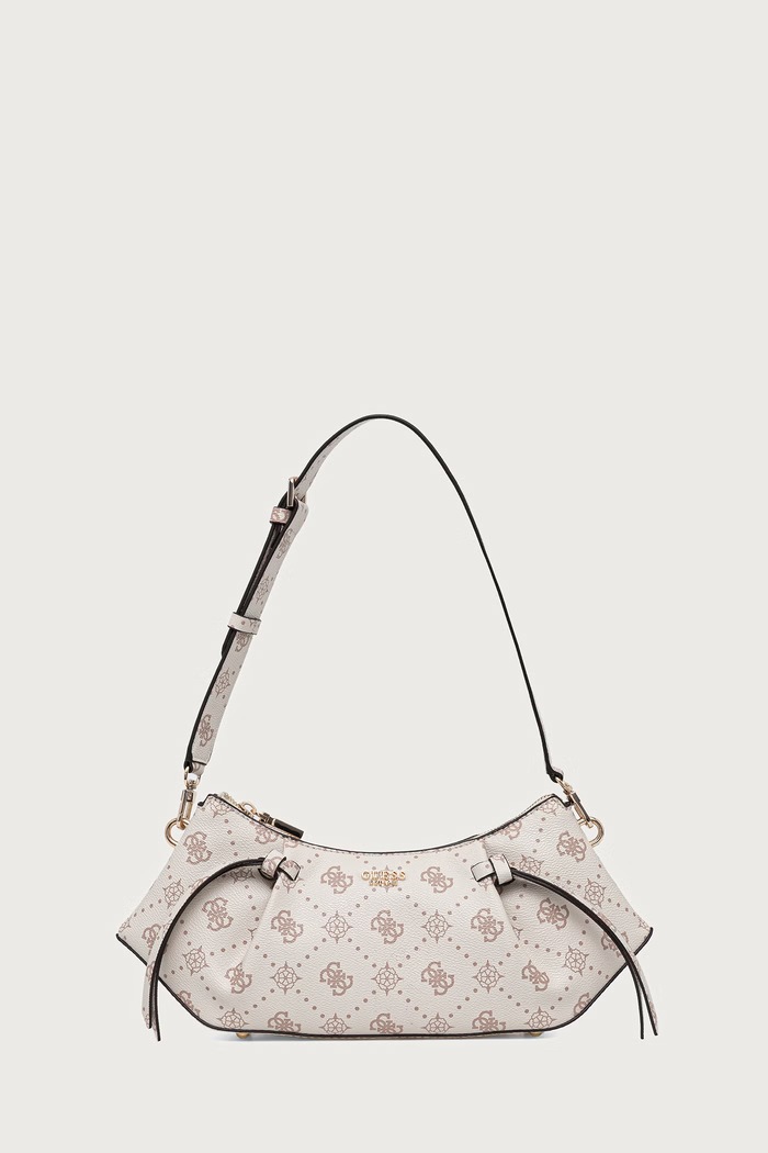 Guess torebka bagietka damska z imitacji skóry ALLEGRA beżowy HWGP24.89180