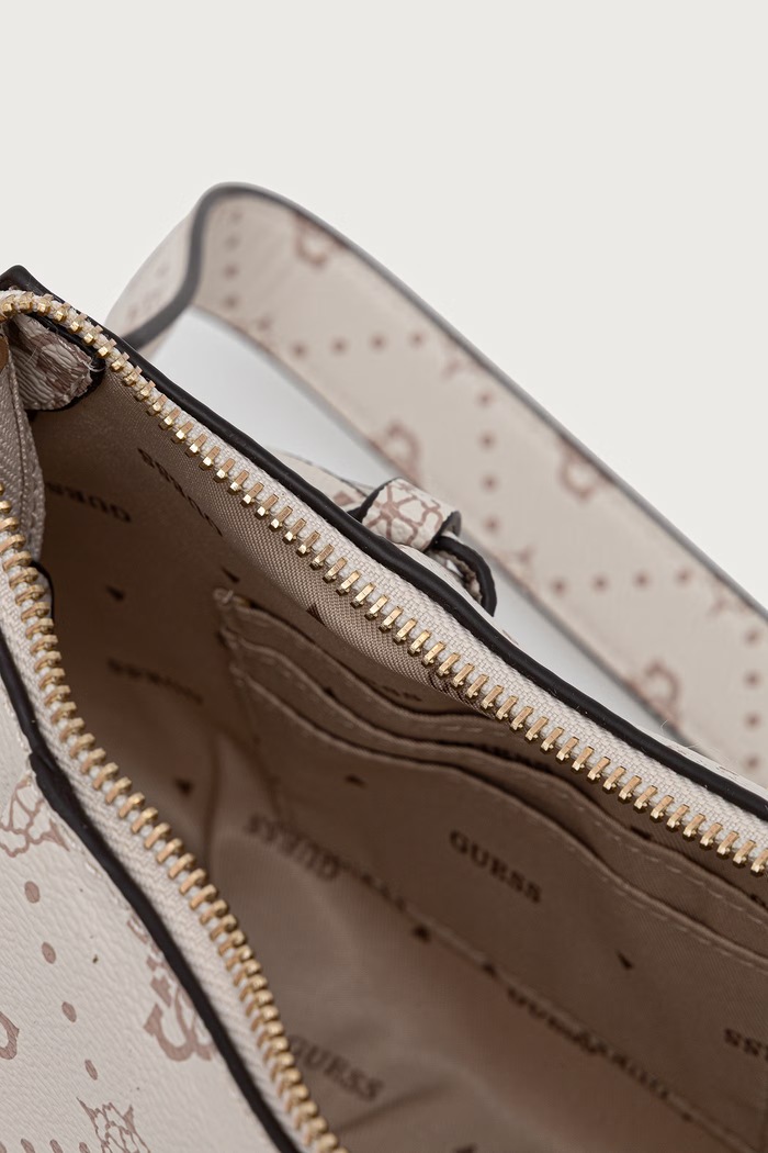Guess torebka bagietka damska z imitacji skóry ALLEGRA HWGP24.89180 beżowy