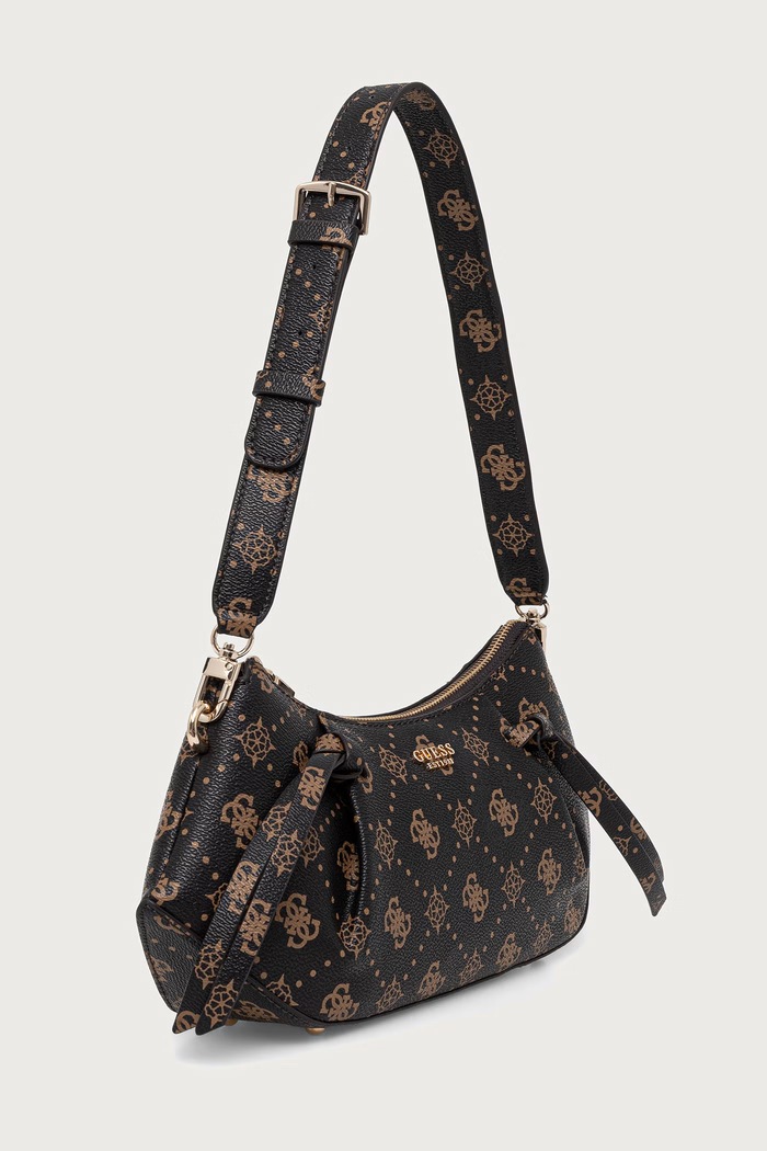 Guess torebka bagietka damska z imitacji skóry ALLEGRA HWGP24.89180 brązowy AW26