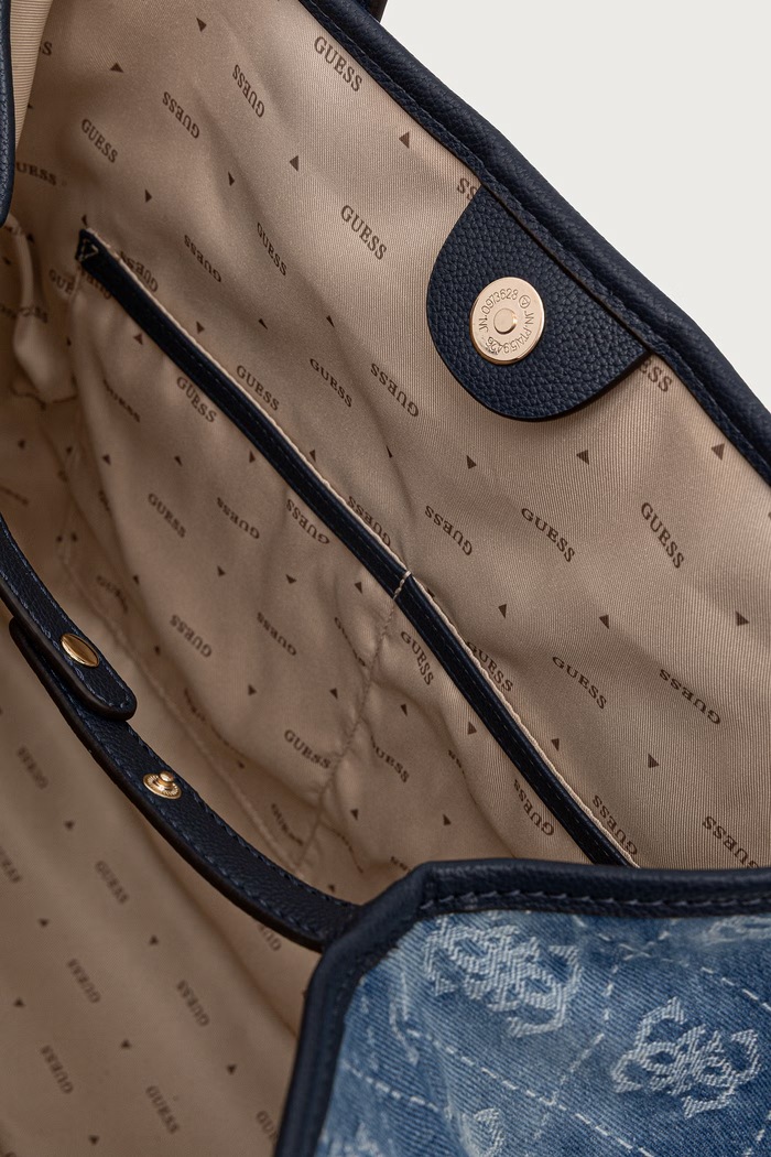 Kabelka typu shopper dámska VICTTORIA Guess modrá HWDL95.14290