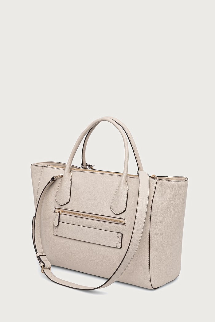 Akcesoria Guess Torebka shopper damska z imitacji skóry MARISSA HWBG23.33240 beżowy