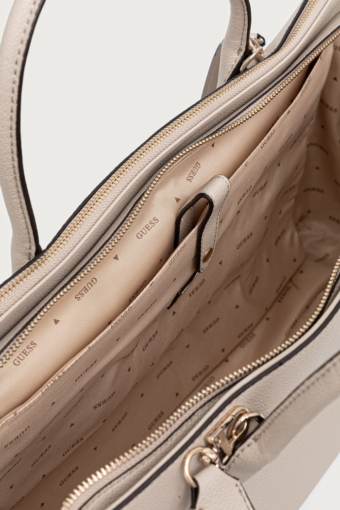 Torebka shopper damska z imitacji skóry MARISSA Guess beżowy HWBG23.33240