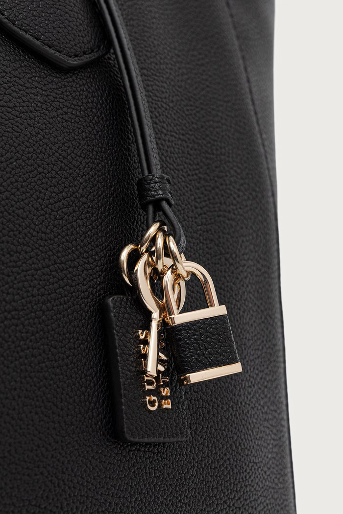 Torebka shopper damska z imitacji skóry MARISSA Guess HWBG23.33240 czarny