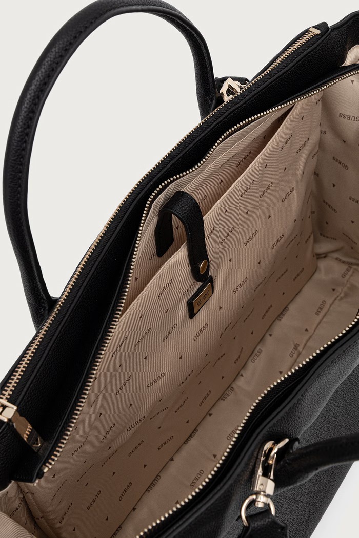 Torebka shopper damska z imitacji skóry MARISSA Guess czarny HWBG23.33240