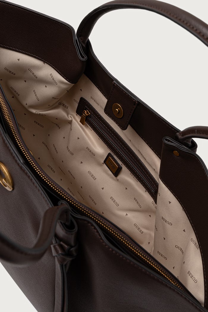 Kabelka typu shopper dámska z imitácie kože ALLEGRA Guess hnedá HWBG22.37230