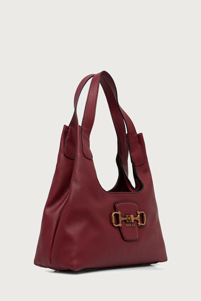 Guess torebka hobo damska z imitacji skóry SUNSET HWBB23.14010 czerwony AW26