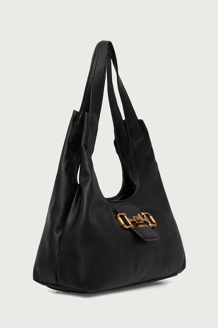 Guess torebka hobo damska z imitacji skóry SUNSET HWBB23.14010 czarny AW26