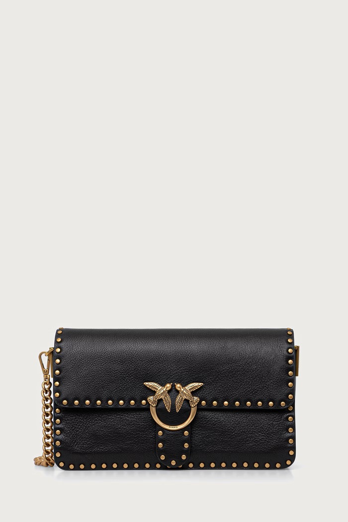 Pinko crossbody torbica ženska usnjena črna 107664.A2JG