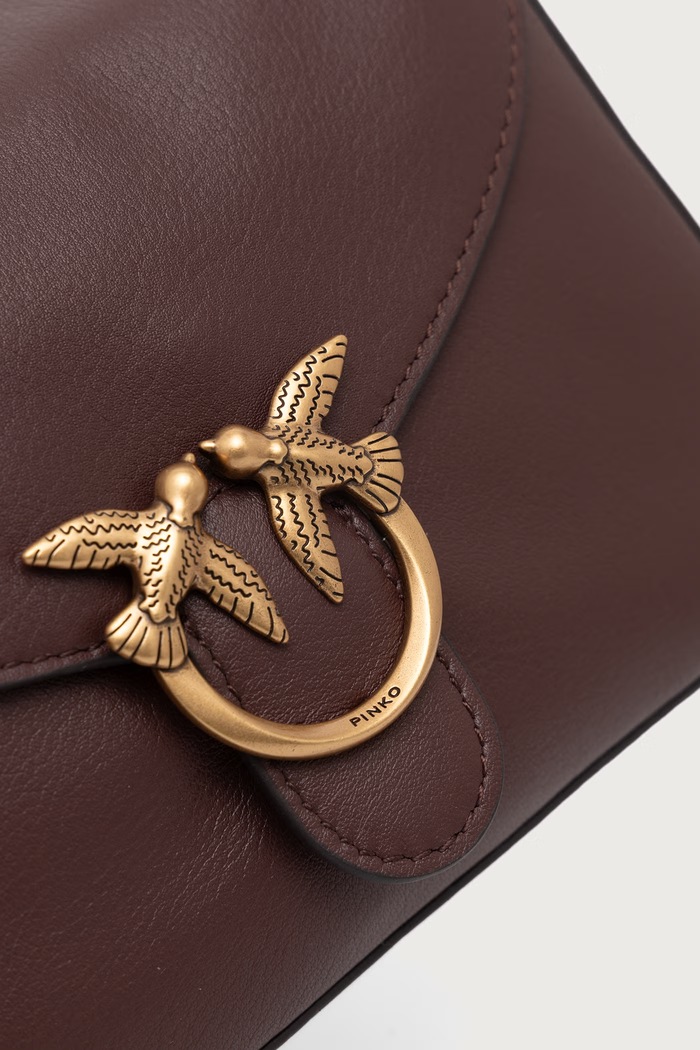 Torebka crossbody damska skórzana Pinko 107656.A3LW bordowy