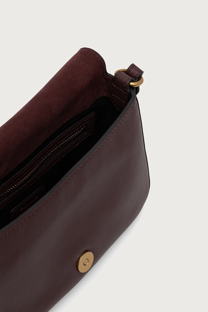 Torebka crossbody damska skórzana Pinko bordowy 107656.A3LW