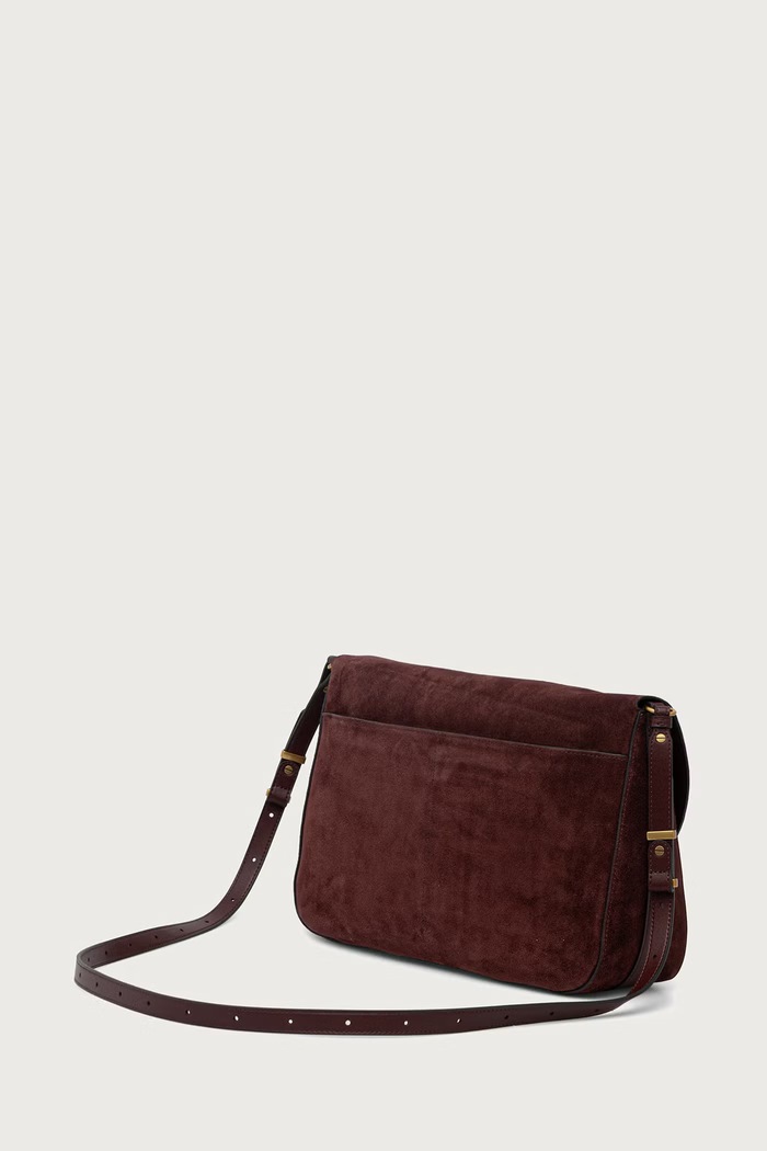Akcesoria Pinko Torebka crossbody damska zamszowa 107915.A0F6 bordowy