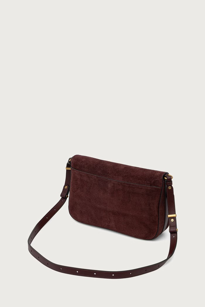 Akcesoria Pinko Torebka crossbody damska zamszowa 107655.A0F6 bordowy