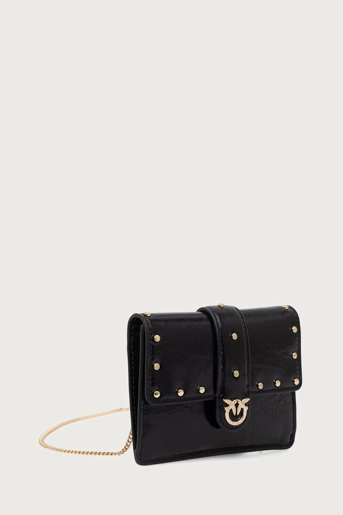 Pinko Puzdro na karty dámske kožené 107637.A3LP čierna AW26