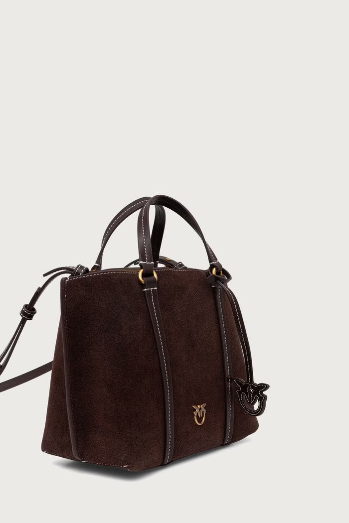 Pinko Torebka crossbody damska skórzana 102833.A3NP brązowy AW26