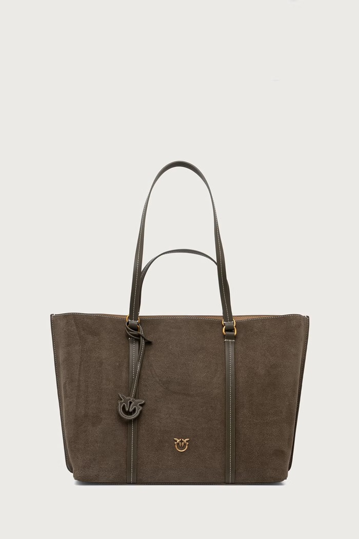 Pinko Tote γυναικεία δερμάτινη σουέτ πράσινο 102832.A3NP