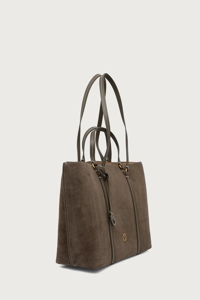 Pinko Tote γυναικεία δερμάτινη σουέτ 102832.A3NP πράσινο AW26