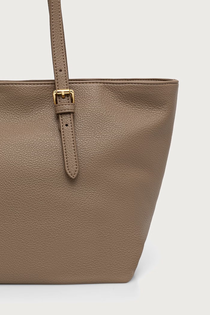 Akcesoria Love Moschino Torebka shopper damska z imitacji skóry JC4228PP0PKG0105 beżowy