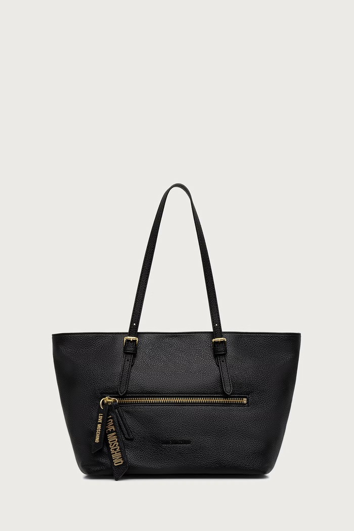 Love Moschino Torebka tote damska z imitacji skóry czarny JC4228PP0PKG0000