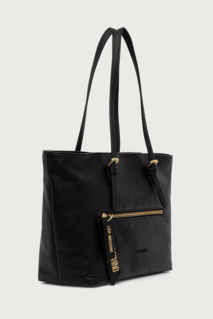 Love Moschino Torebka tote damska z imitacji skóry JC4228PP0PKG0000 czarny AW26