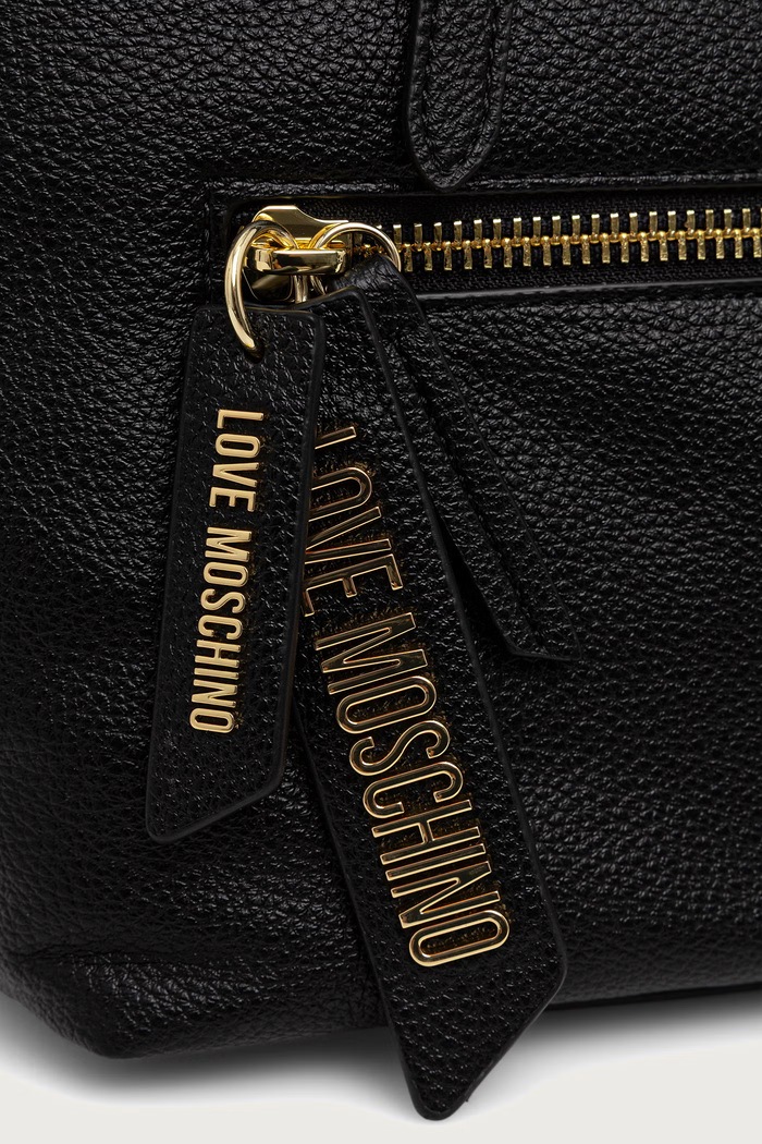 Torebka tote damska z imitacji skóry Love Moschino JC4228PP0PKG0000 czarny