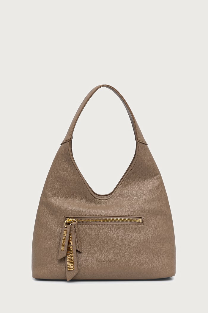 Love Moschino Torebka hobo damska z imitacji skóry beżowy JC4223PP0PKG0105