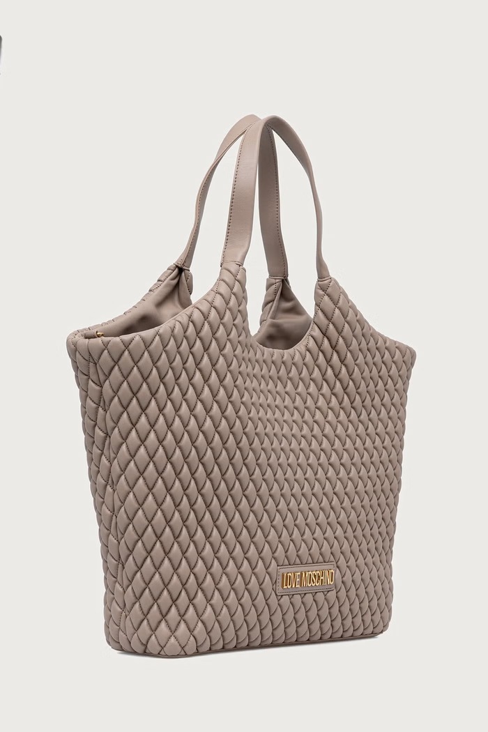 Love Moschino Torebka shopper damska z imitacji skóry JC4292PP0PK1210A beżowy AW26