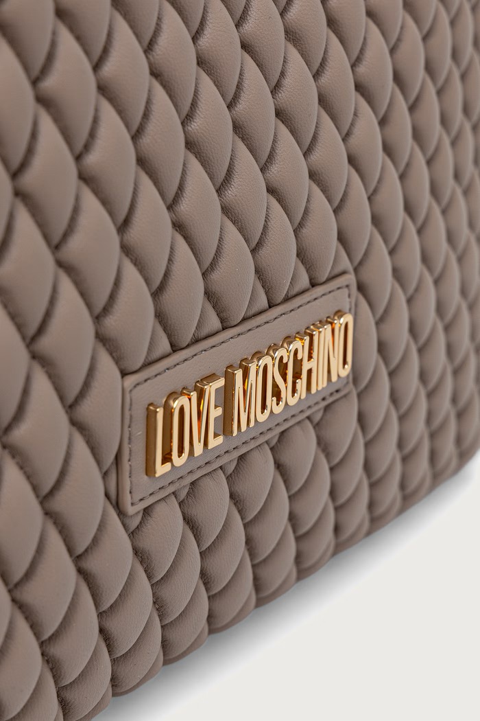 Torebka shopper damska z imitacji skóry Love Moschino beżowy JC4292PP0PK1210A
