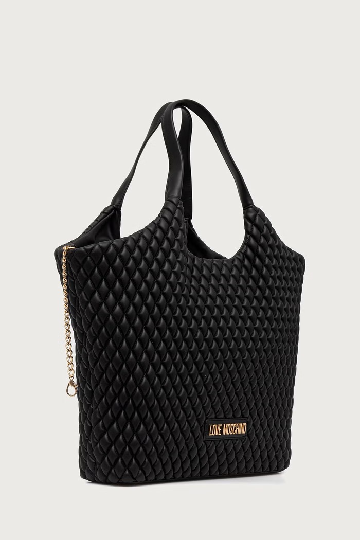 Love Moschino Torebka shopper damska z imitacji skóry JC4292PP0PK1200A czarny AW26