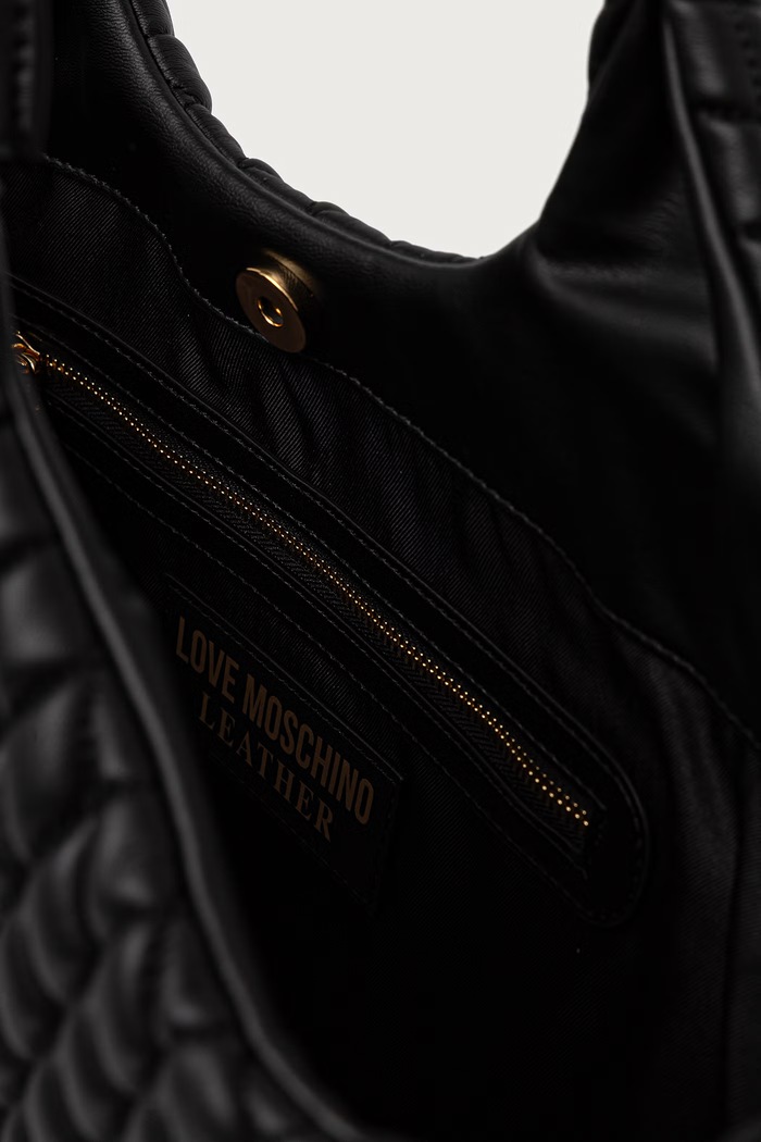 Torebka shopper damska z imitacji skóry Love Moschino czarny JC4292PP0PK1200A