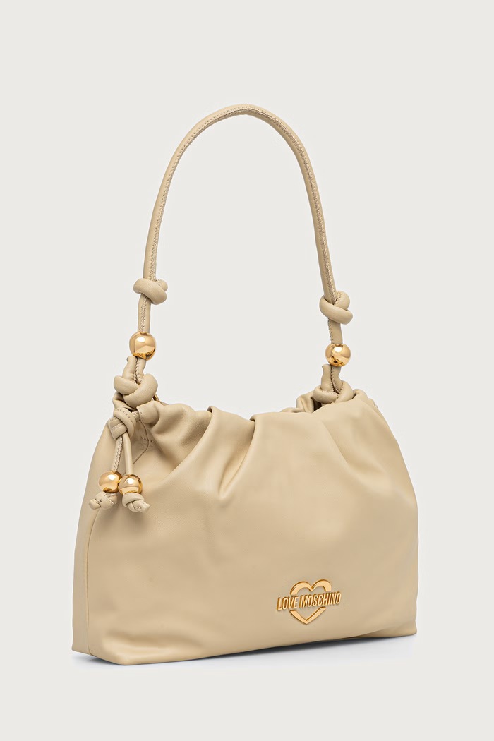 Love Moschino Torebka damska skórzana JC4286PP0PK1012A beżowy AW26