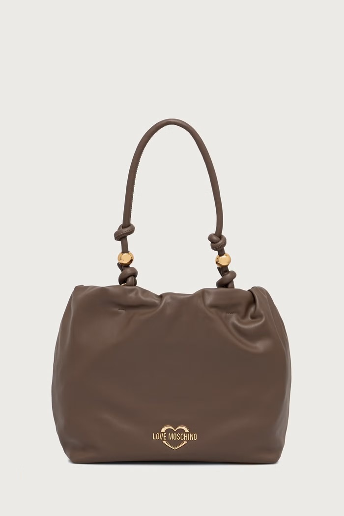 Love Moschino Torebka shopper damska z imitacji skóry brązowy JC4284PP0PK1020A
