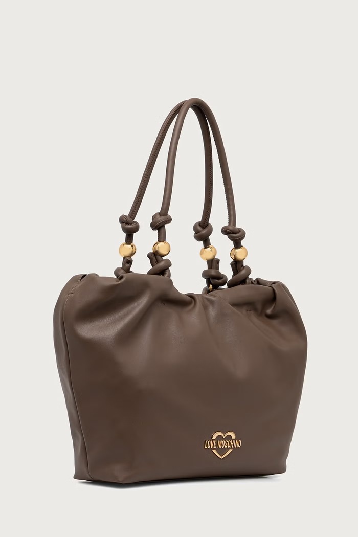 Love Moschino Torebka shopper damska z imitacji skóry JC4284PP0PK1020A brązowy AW26