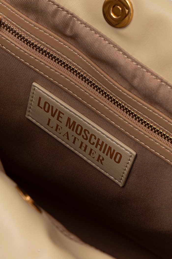 Love Moschino torebka shopper damska z imitacji skóry JC4284PP0PK1012A brązowy