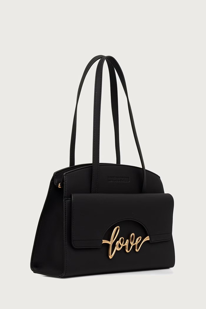 Love Moschino torebka tote damska z imitacji skóry JC4271PP0PKR0000 czarny AW26
